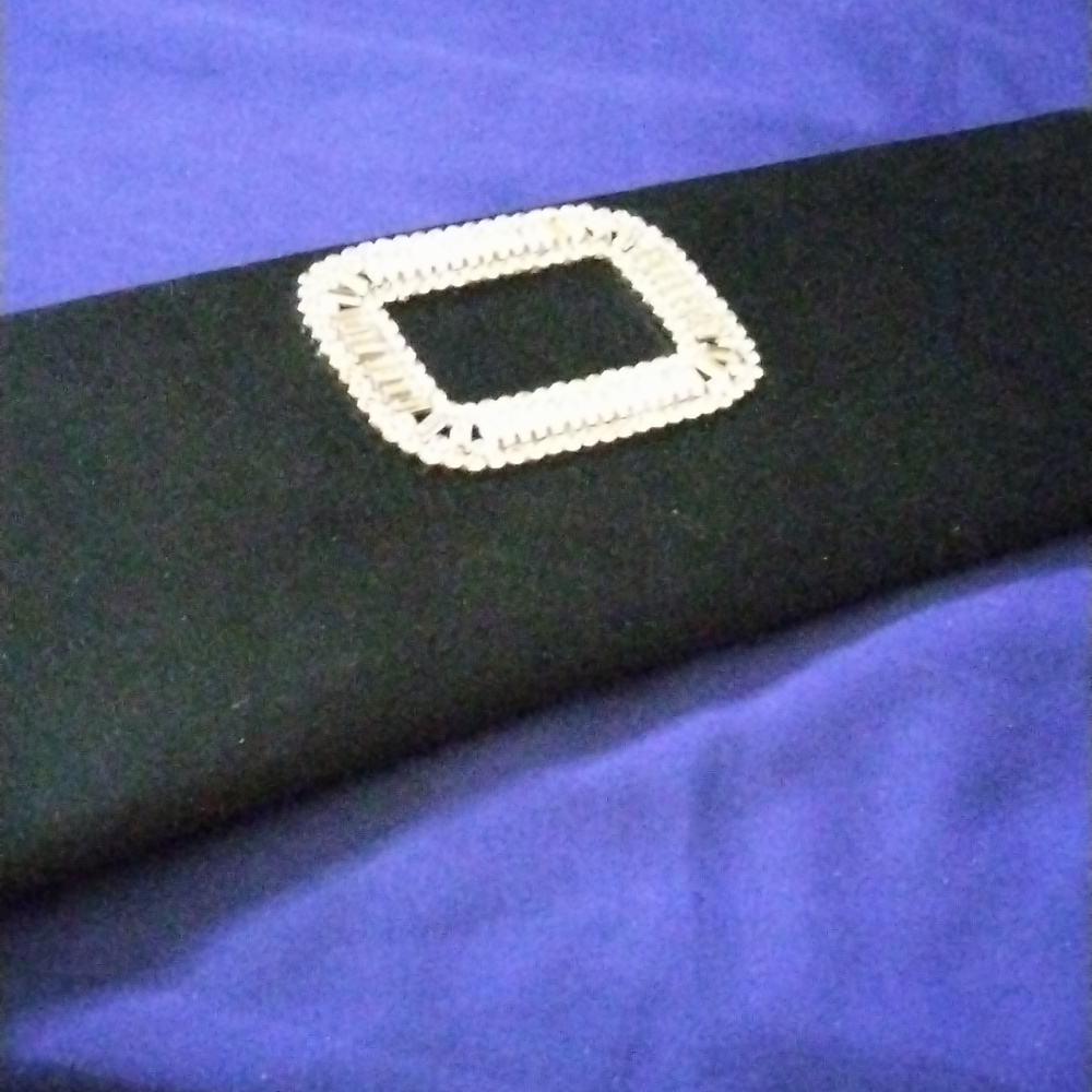 Roger Vivier Pilgrim Crystal-Buckle Satin Pochette
